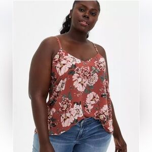 Torrid Sophie Marsala Floral Swing Cami  NWT